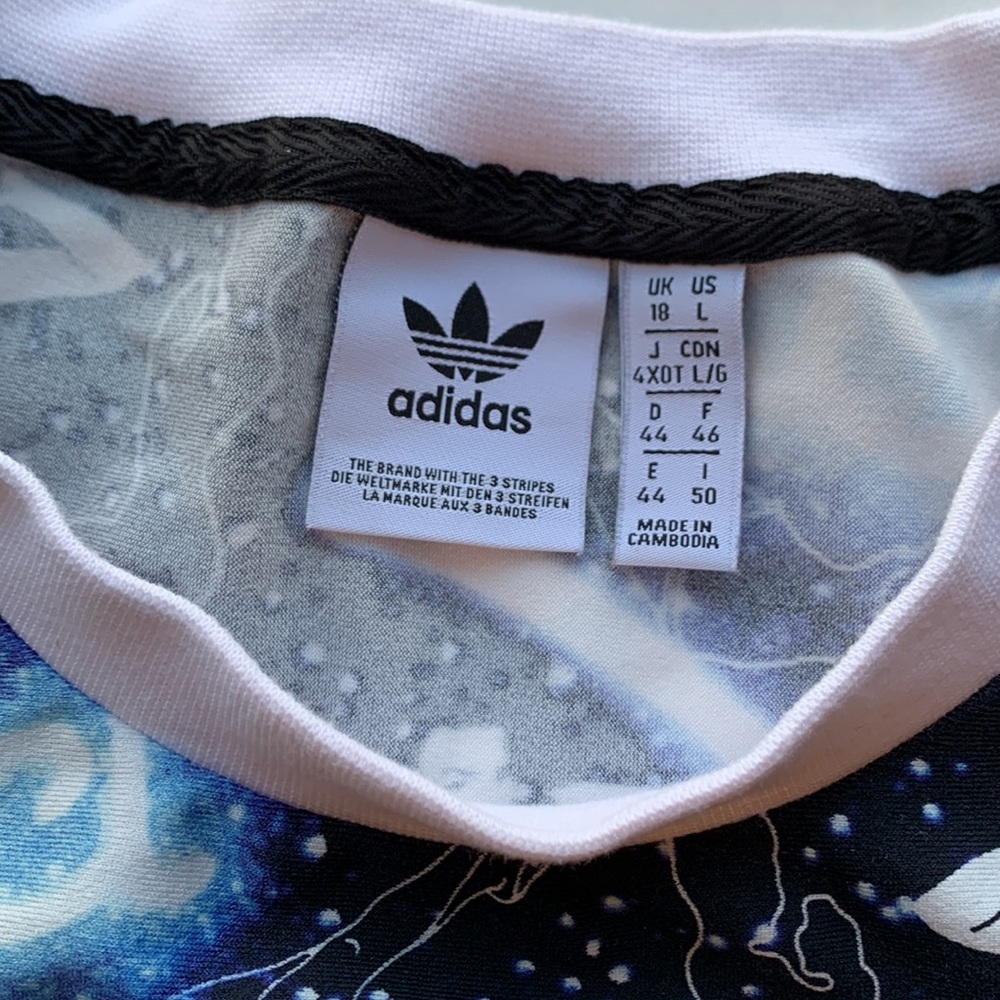 Adidas x Fiorucci Graphic Cropped Tee Size L - Picture 4 of 6